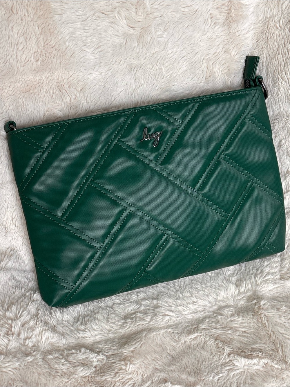 EUC Lug Waltz Satin Luxe VL Crossbody Bag, Wickedly Green